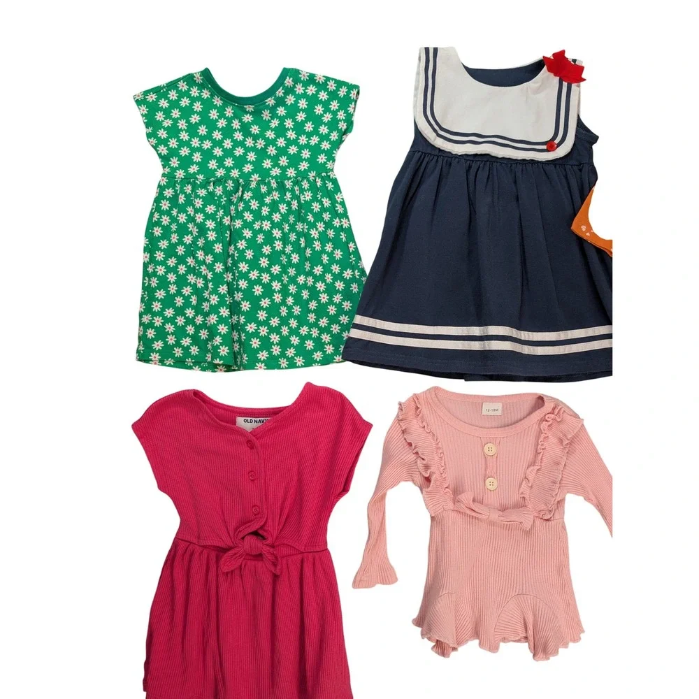 Girl Clothes Lot 12-18 Months 15 piece Dress Romper Leggings